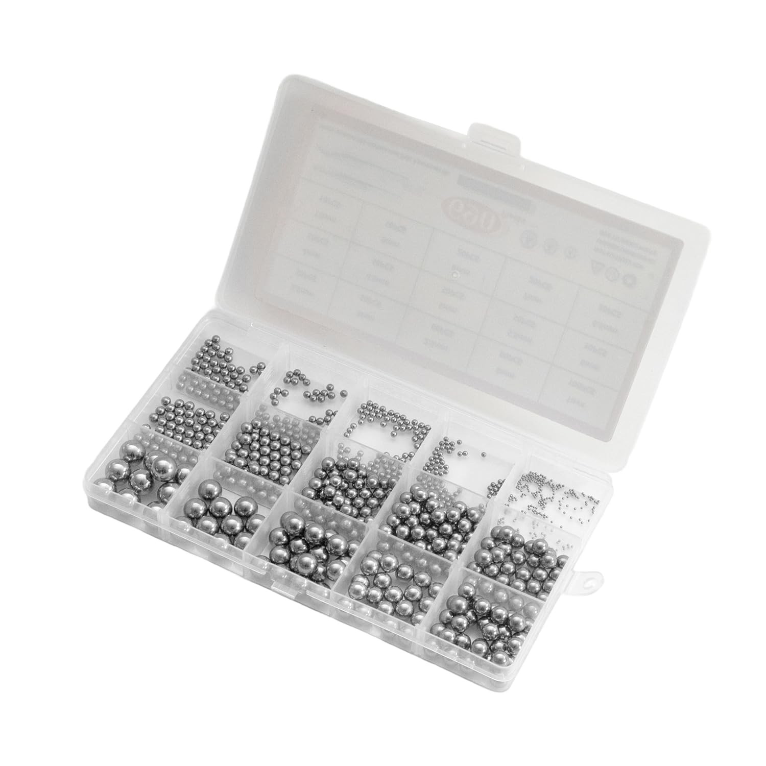 HFS(R) Bearing Balls Assortment Kit Stainless Steel304 15 Different Sizes 1-10mm