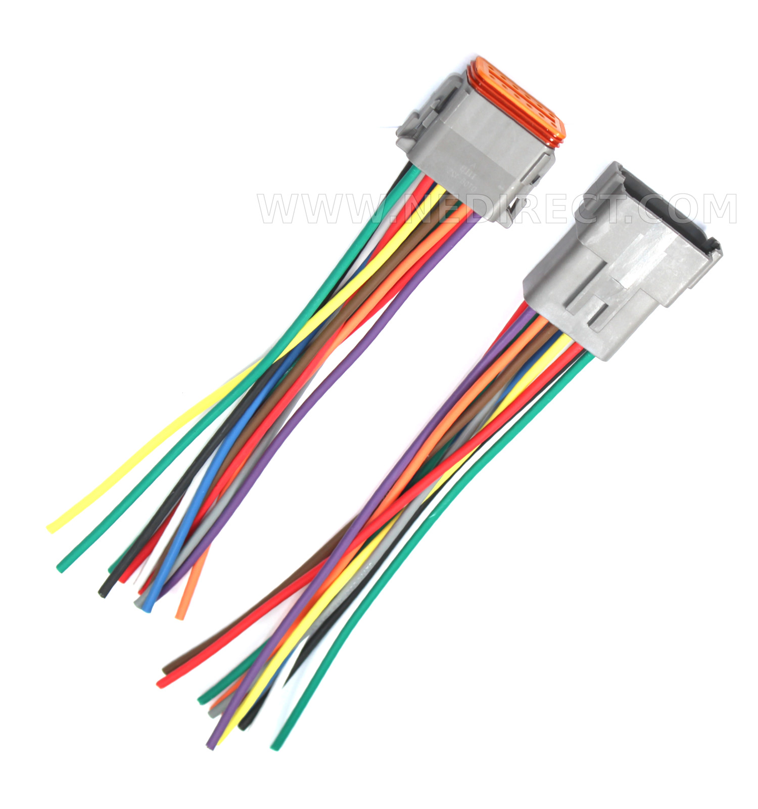 12 AWG Assembled Deutsch 12 Pin waterproof connector 6″ wire