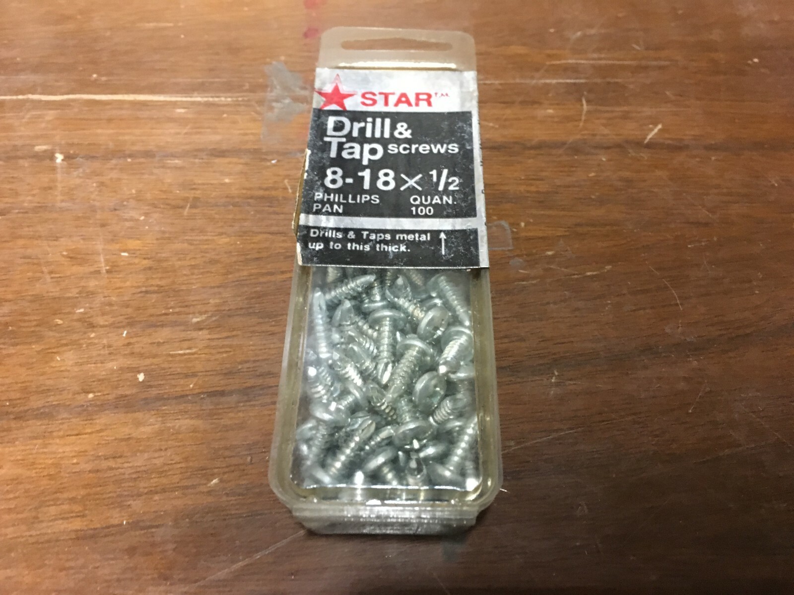 100 Count Box of 8-18X 1/2” Phillips Head Drill/ Tap Screws Sheet Metal Screws
