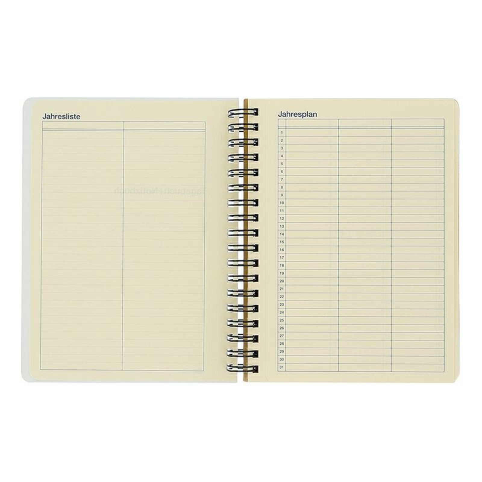Delfonics Rollbahn Spiral Free Diary 365: 5-1/2 in. x 7 in. (Yellow) *B6 noteboo