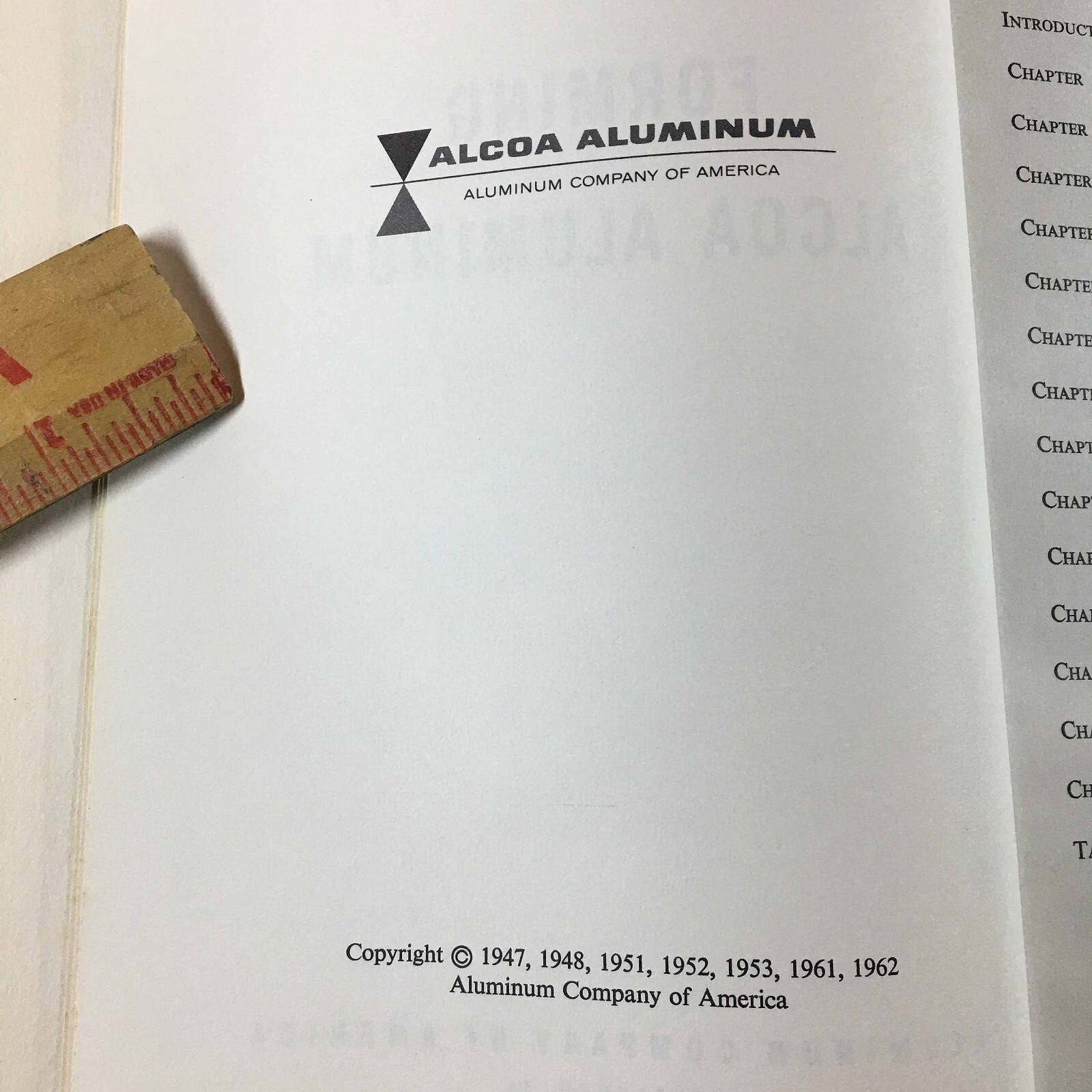 Vintage 1962 Alcoa Aluminum Forming Handbook Hardcover