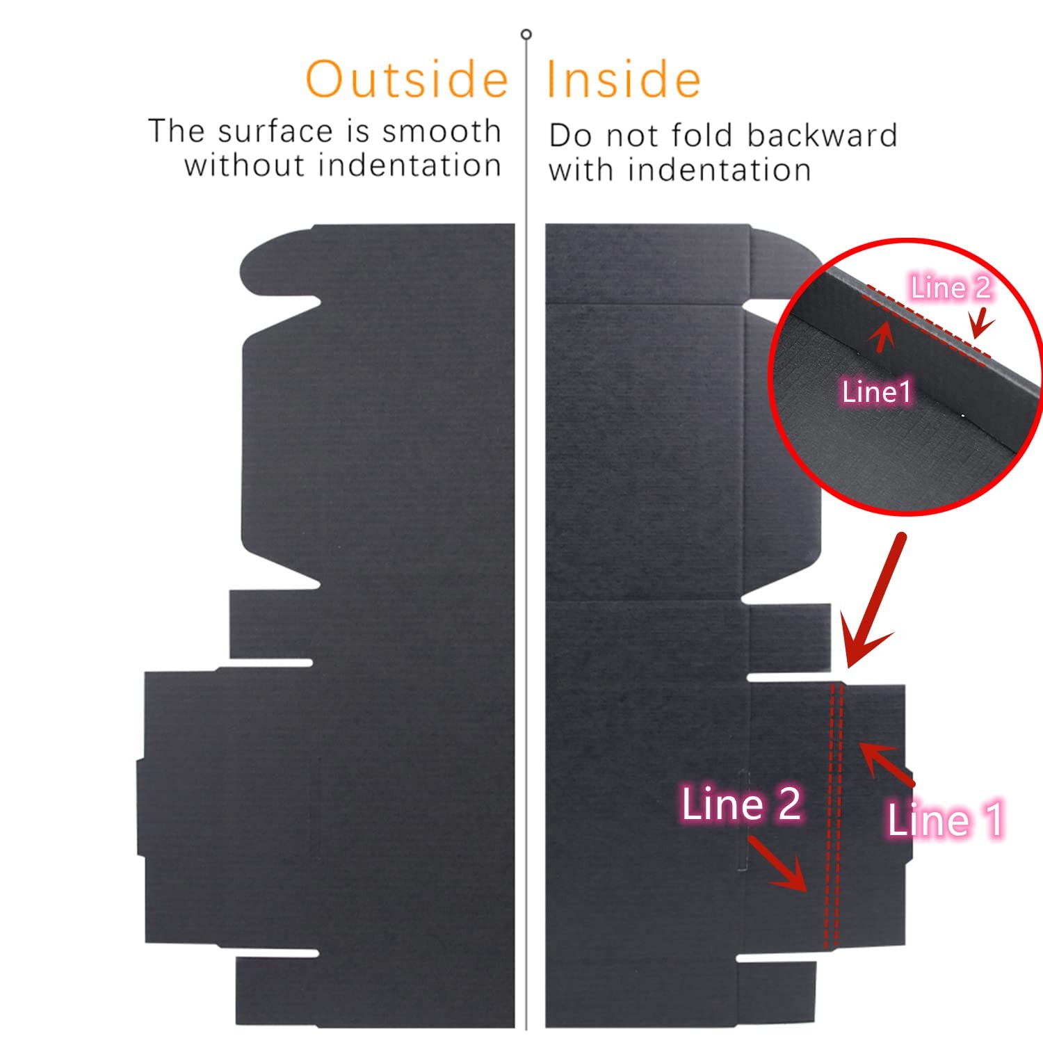 8x6x2 inches Small Shipping Boxes Set of 25 – Black Mailer Corrugated Cardboa…