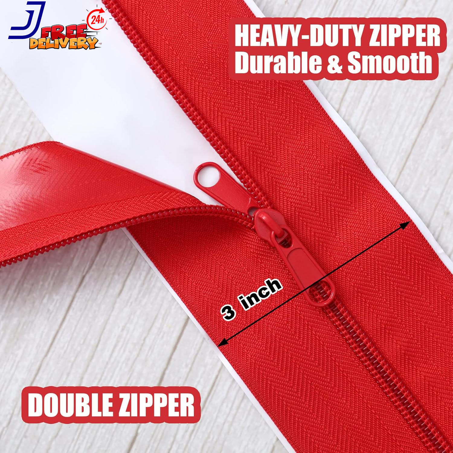 36 Rolls Heavy Duty Zipper for Dust Barriers Zipper Door 7 ft x 3 Inches zipper