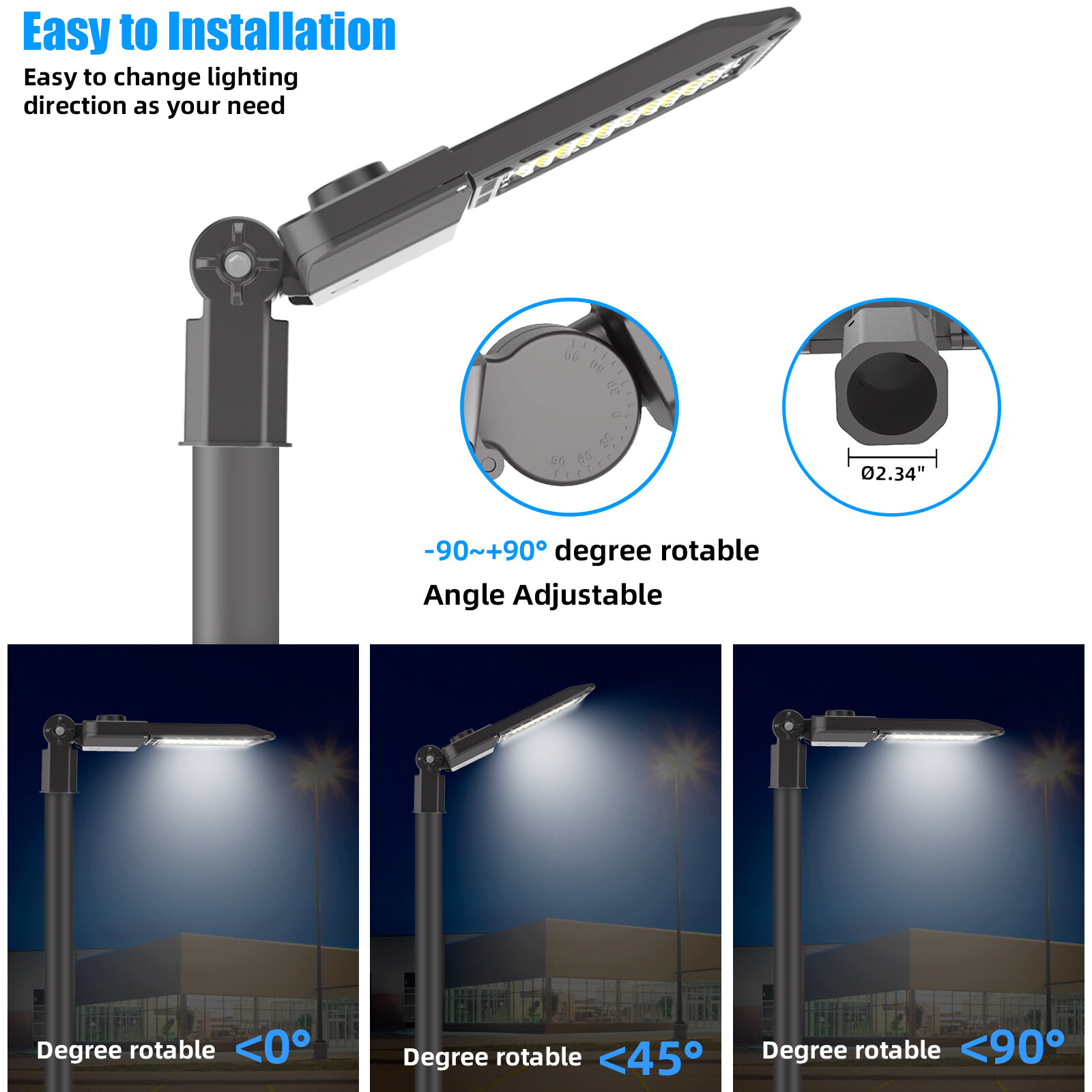 200W LED Parking lot Light Street Shoebox Pole Light Commercial LED Lamp 28000LM