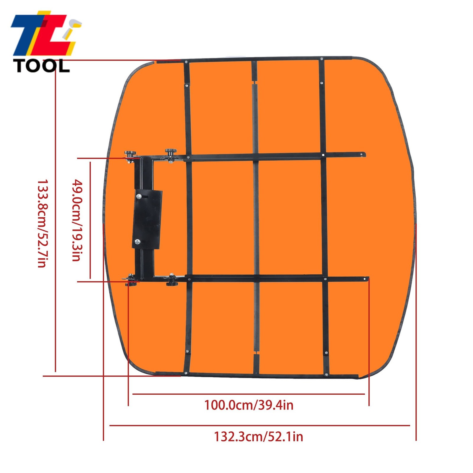 52″ X 52″ Orange For Rops Canopy Tractor and Mowers Umbrella 2″ x 2″ or 2″ x 3″