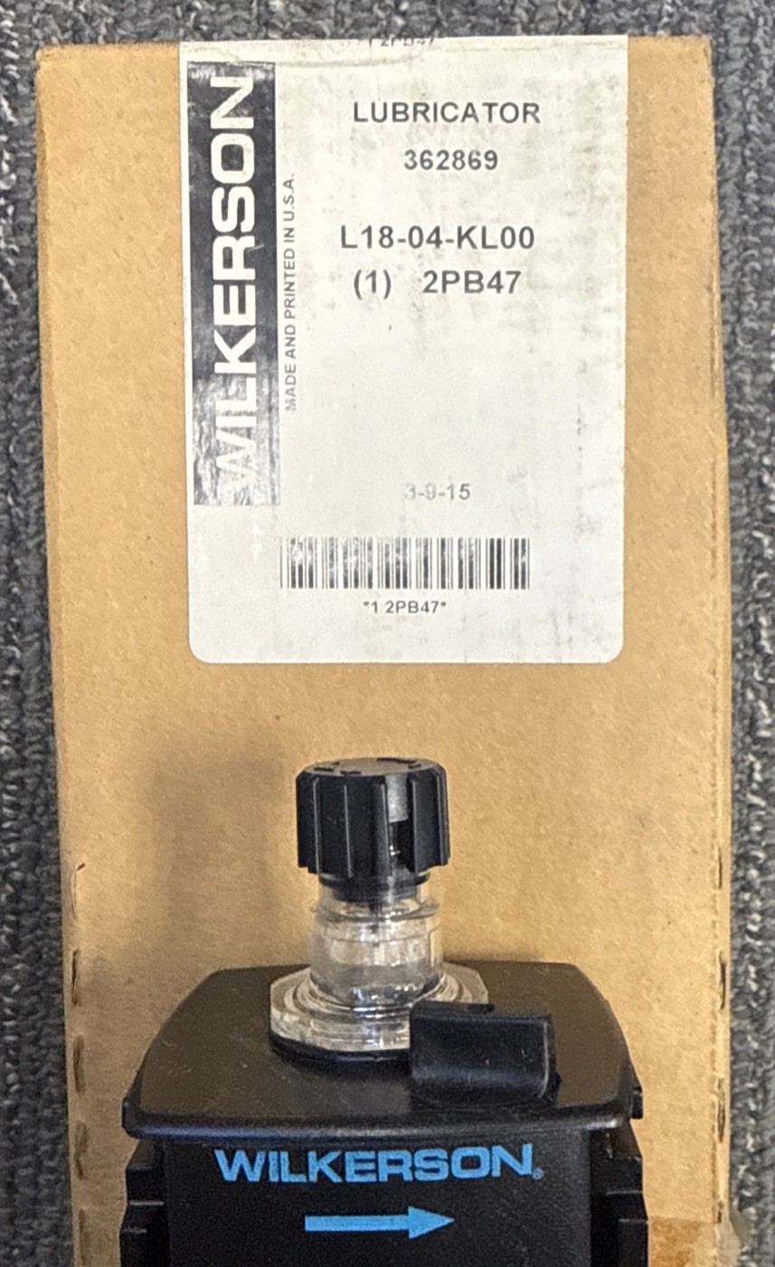 Wilkerson L18-04-KL00 Pneumatic Air Line Lubricator, 96 cfm, 1/2″ NPT, 250 Psi