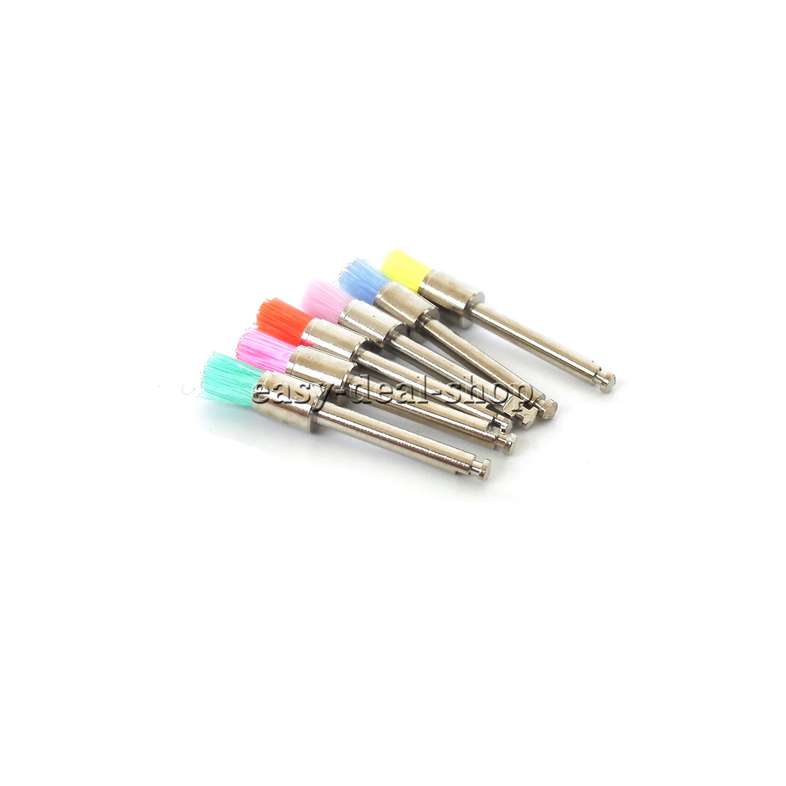 200 Pcs Dental White & Colorful Nylon Latch Flat Polishing Polisher Prophy Brush