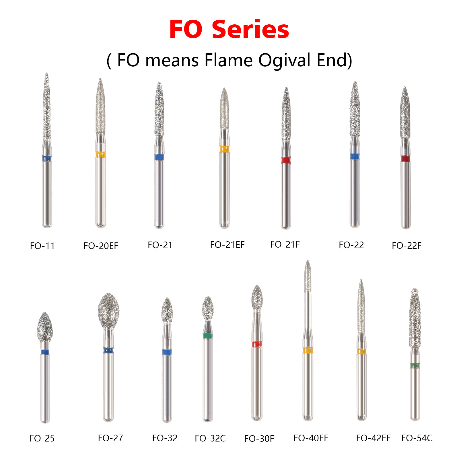 Dental Diamond Burs for High Speed Handpiece Medium FG 1.60MM NEW 97 type