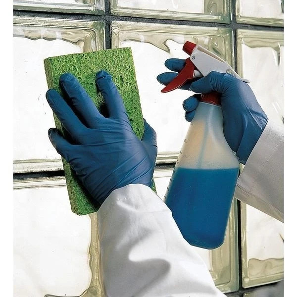 Ansell 92-675 TouchNTuff Nitrile Gloves Blue Textured Size M Box of 100 Protecti
