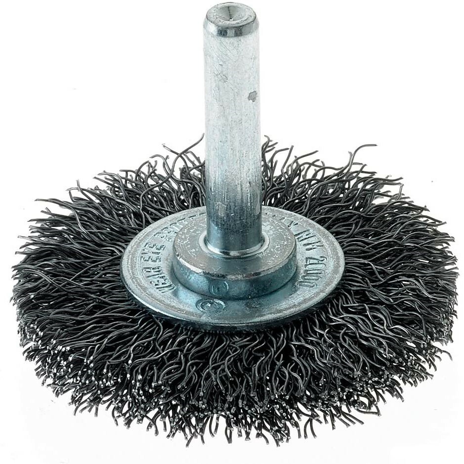 2″ Crimped Carbon Steel Wire Wheel Brush w/ 1/4″ Shank For Die Grinder or Drill