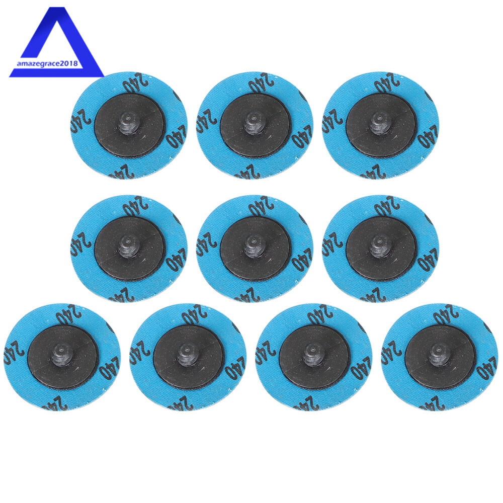 51Pcs 2″ Roll Lock Die Grinder Quick Change Sanding Disc 36 60 80 120 240 Grit