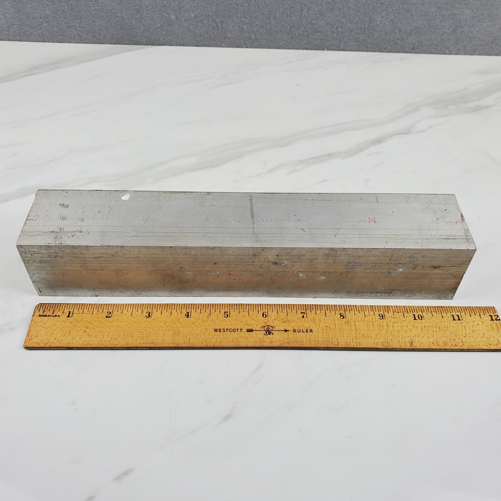 2″ X 2″ Alcoa Aluminum Square Bar x 11″ Long, Solid Bar Stock