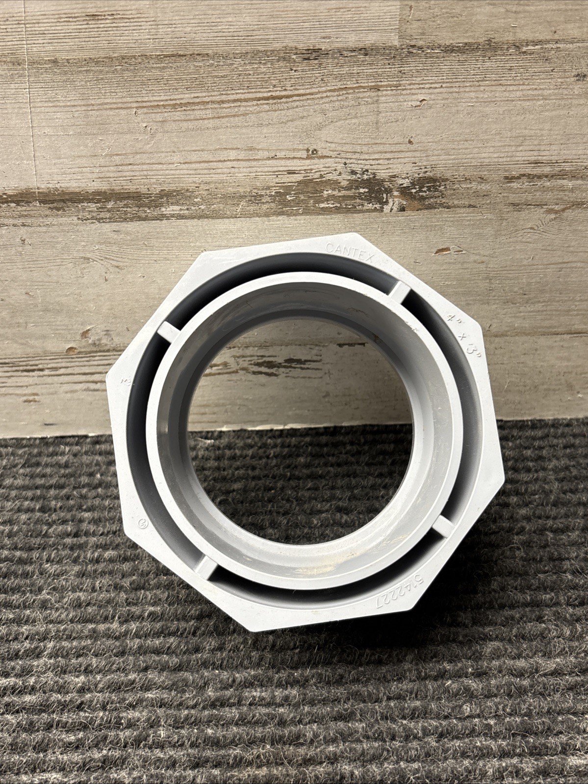 Lot of 2 Cantex 5142227 Conduit Fitting Reducer, 4 In X 3 In, Glue, Pvc,
