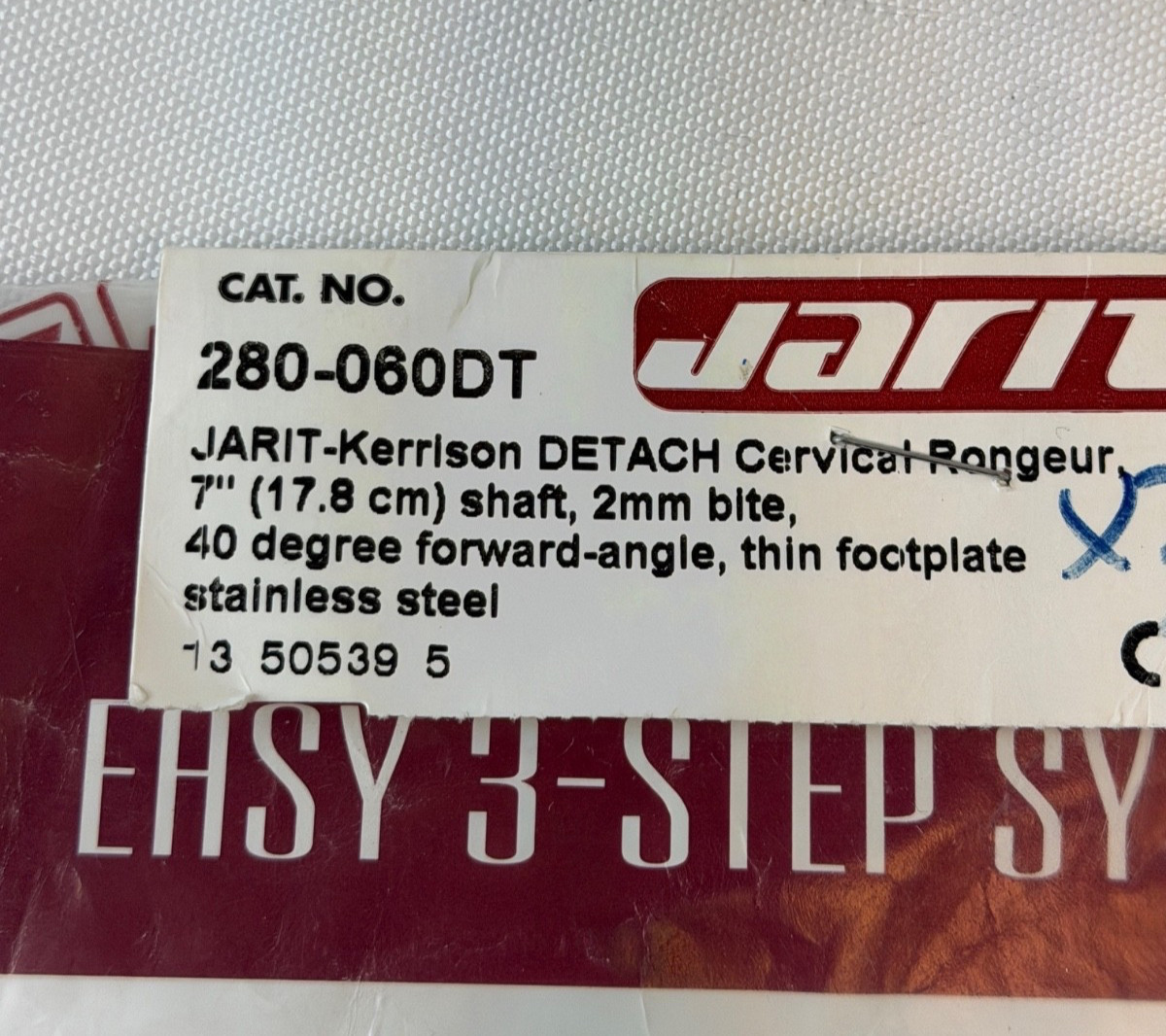 Jarit 280-060DT Detachable Cervical Kerrison Rongeur 2mm x 40° Up x 7″ Neuro
