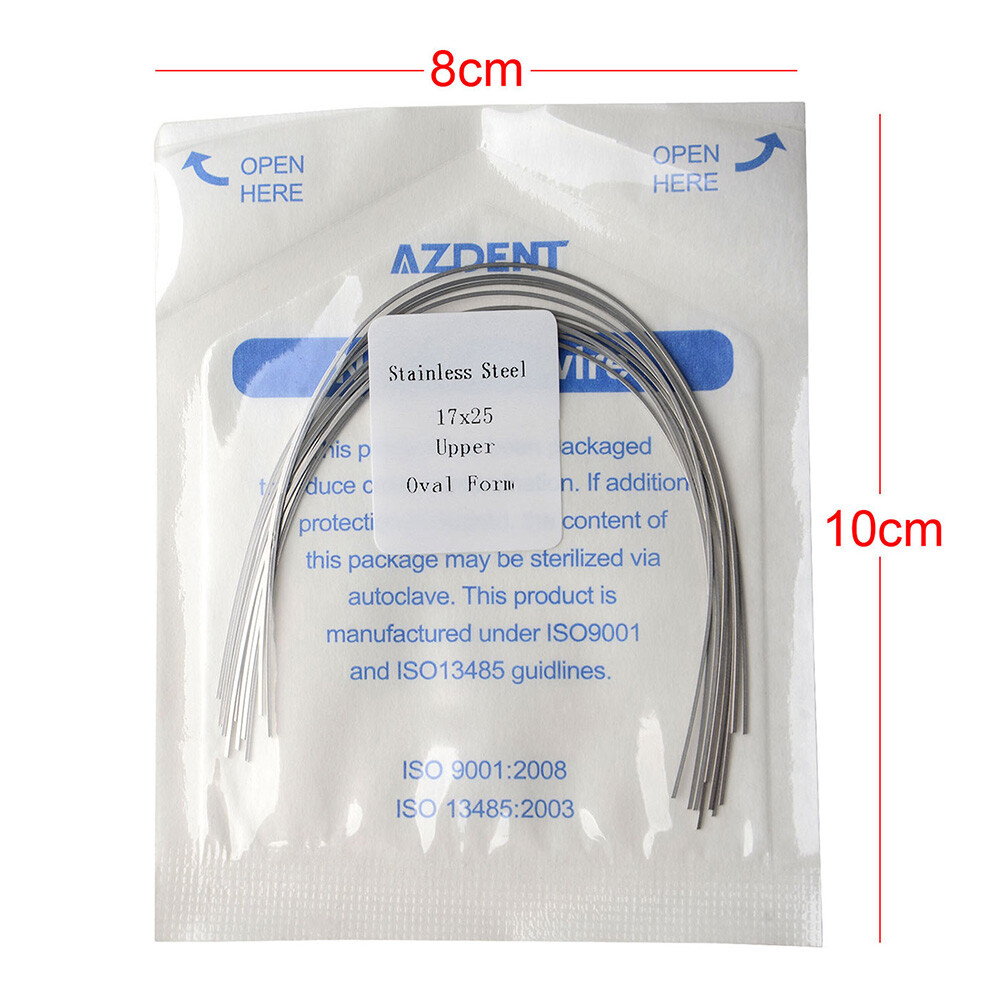 AZDENT Dental Orthodontic Stainless Steel Arch Wire Rectangular 10pcs/pack
