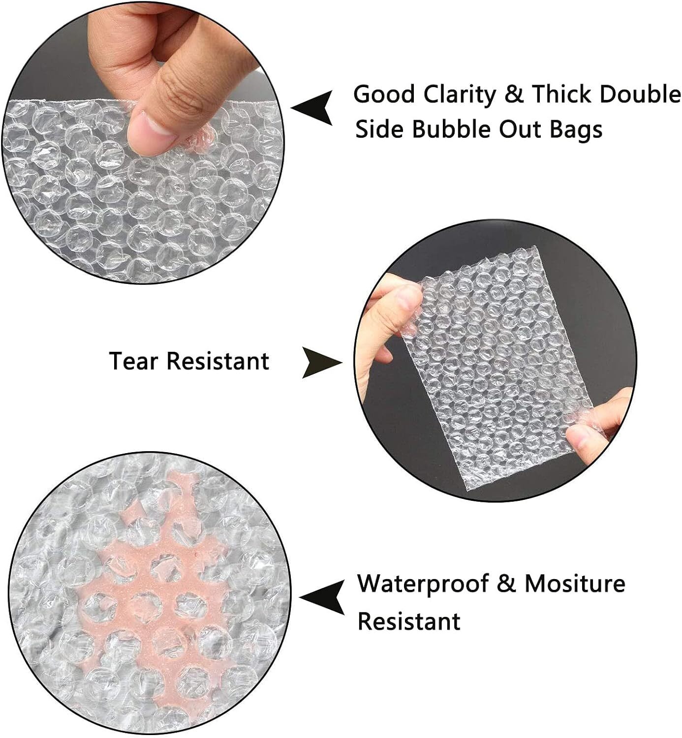 200 Pack 4×8 Clear Bubble Pouches Cushioning Bags for Mailing Shipping Packaging