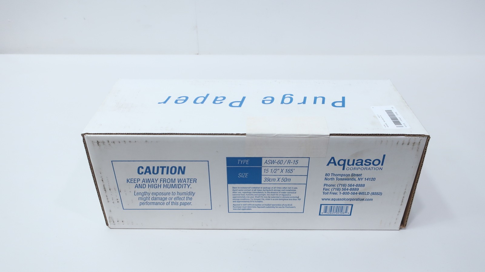 Aquasol ASW-60/R-15 Water Soluble Paper 15-1/2in X 165ft