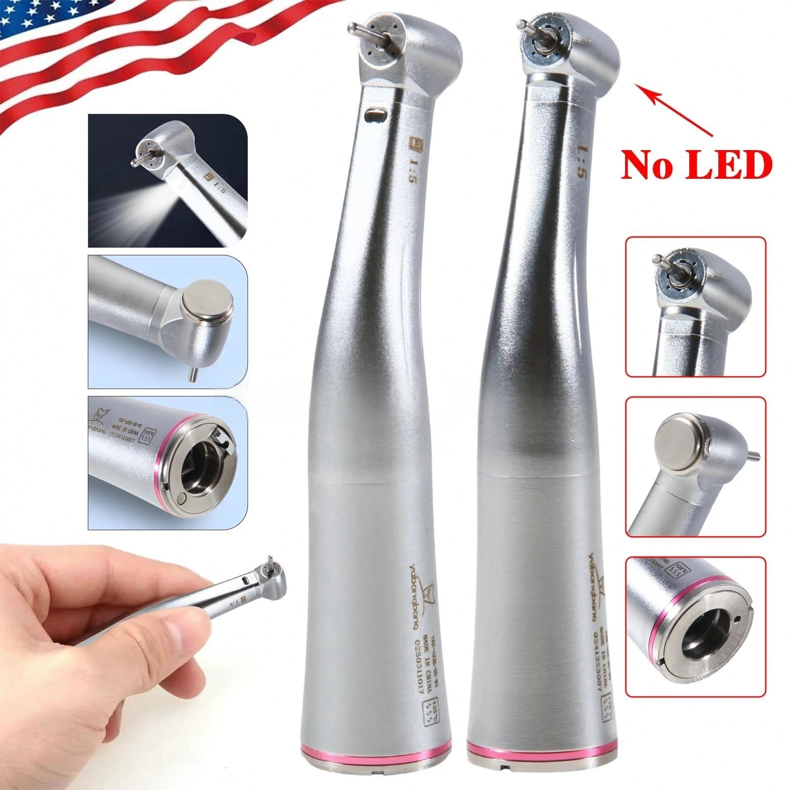 NSK Ti-MAX X95L Type Dental 1:5 (Fiber Optic) Contra Angle Handpiece LED Turbine