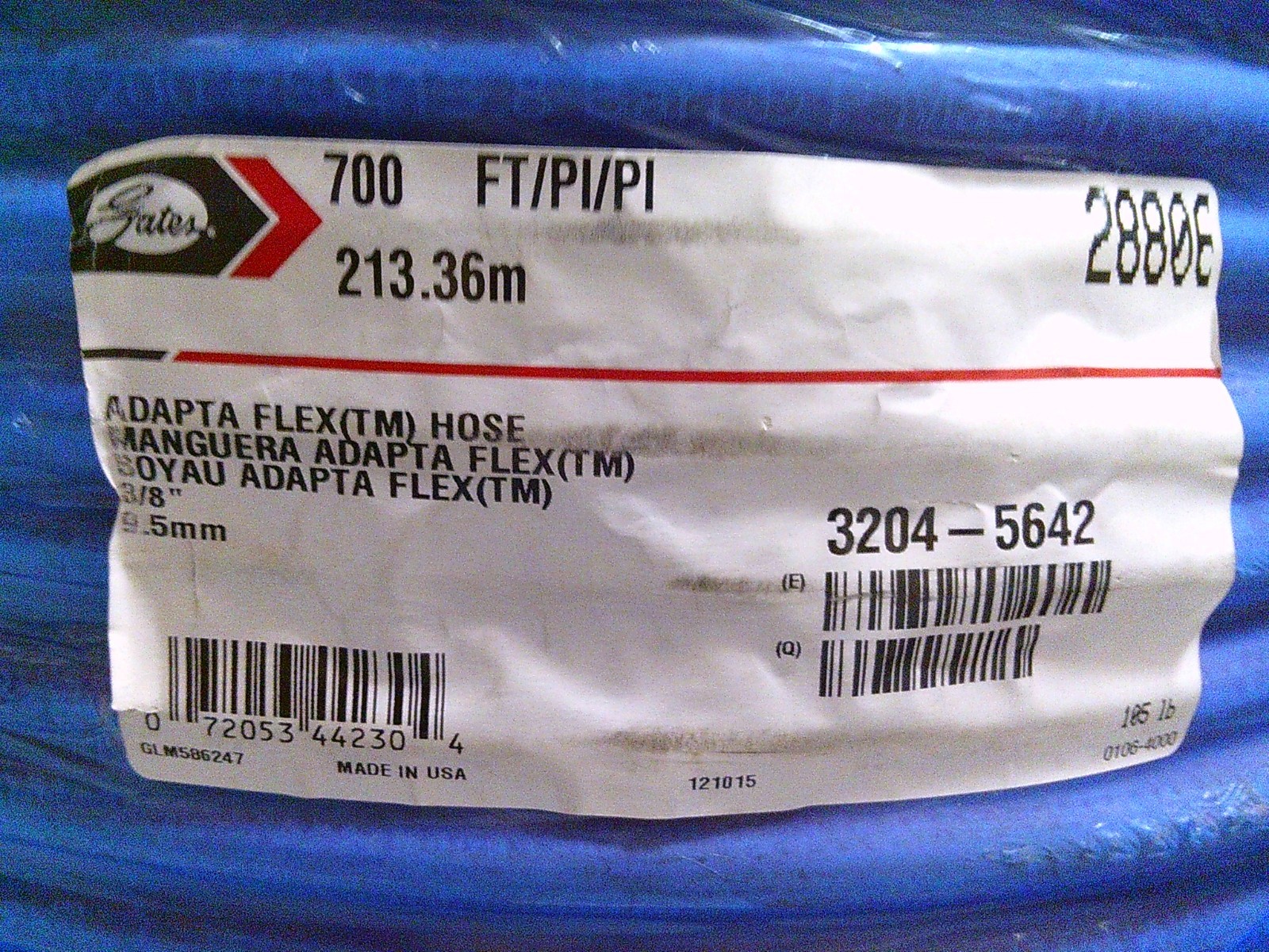 700 FEET Roll – Gates 28806 – 3/8″ X 700′ Multi-Use Air / Water Hose, 200 PSI