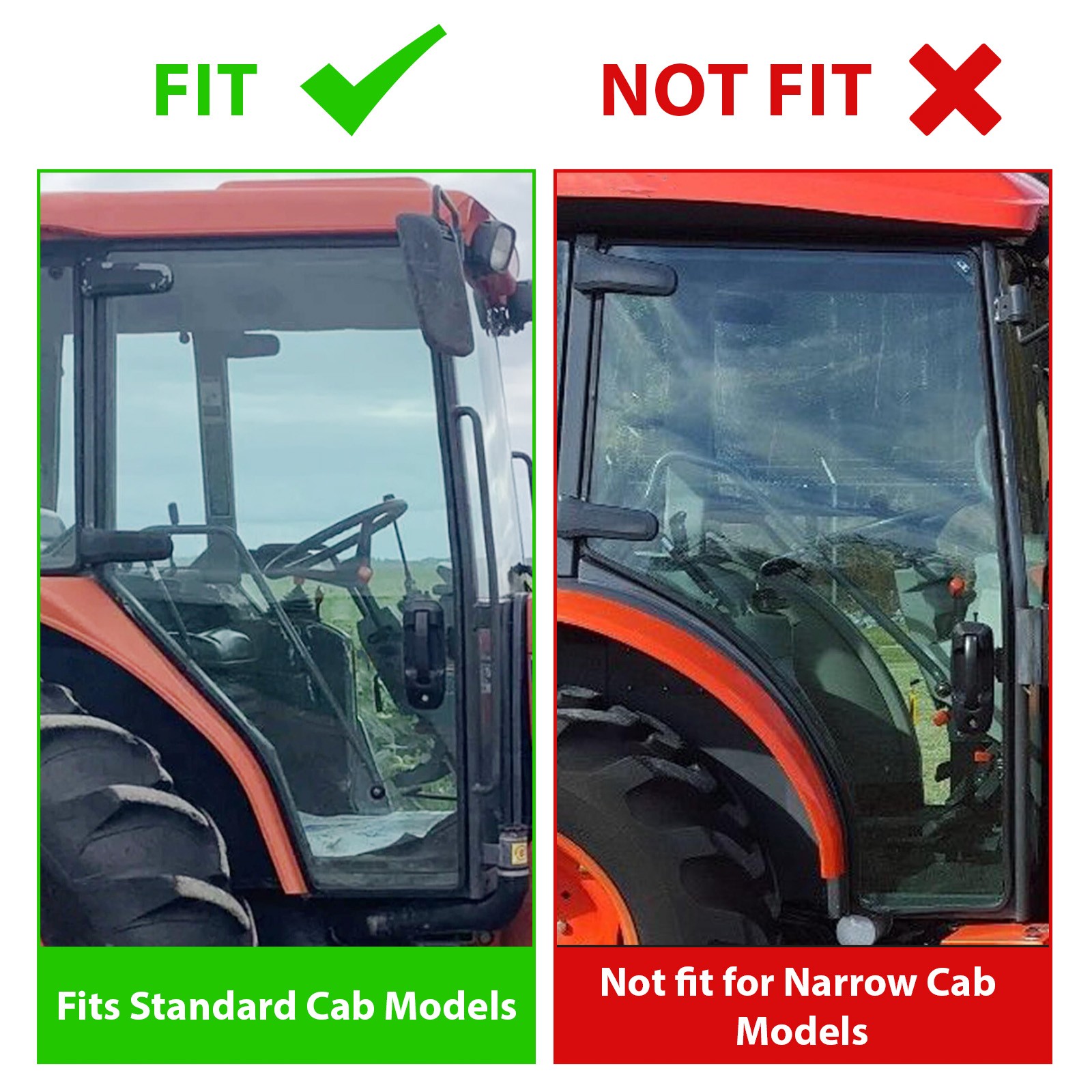 Left Side Cab Glass Door For Kubota M8540 M5040 M9540 M6040 M7040 #3C581-70774