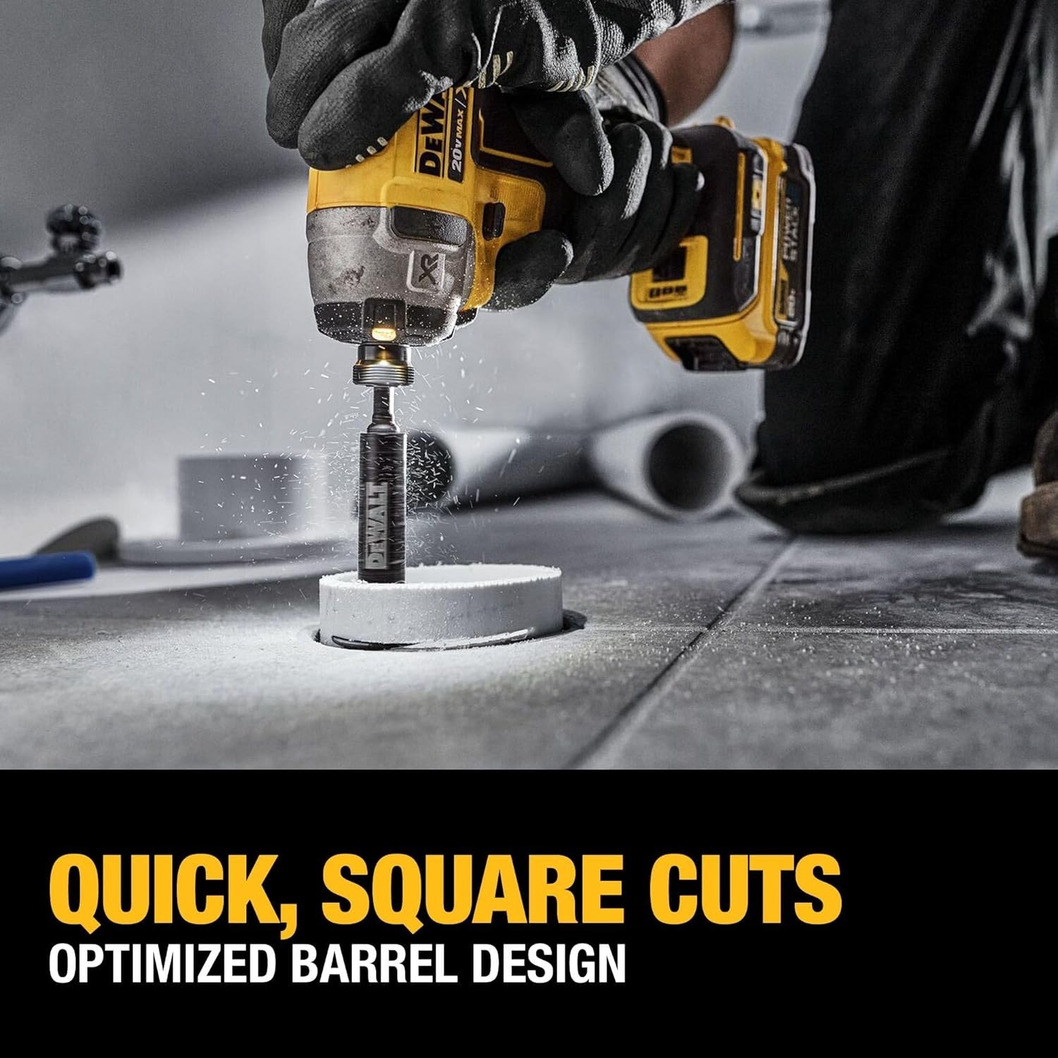 DEWALT Impact Connect Pipe Cutter, PVC Cutter, Diamond Grit Cutting Wheel