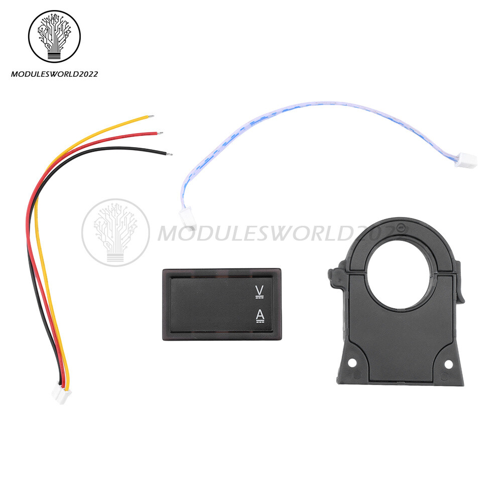 DC0-300V 50/100/200/400A Digital Current Voltage Meter Hall Ammeter Voltmeter