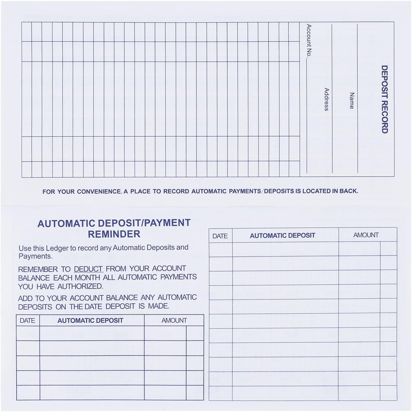 20 Pack Checkbook Register Blank Transaction Ledger For Personal Business Bank