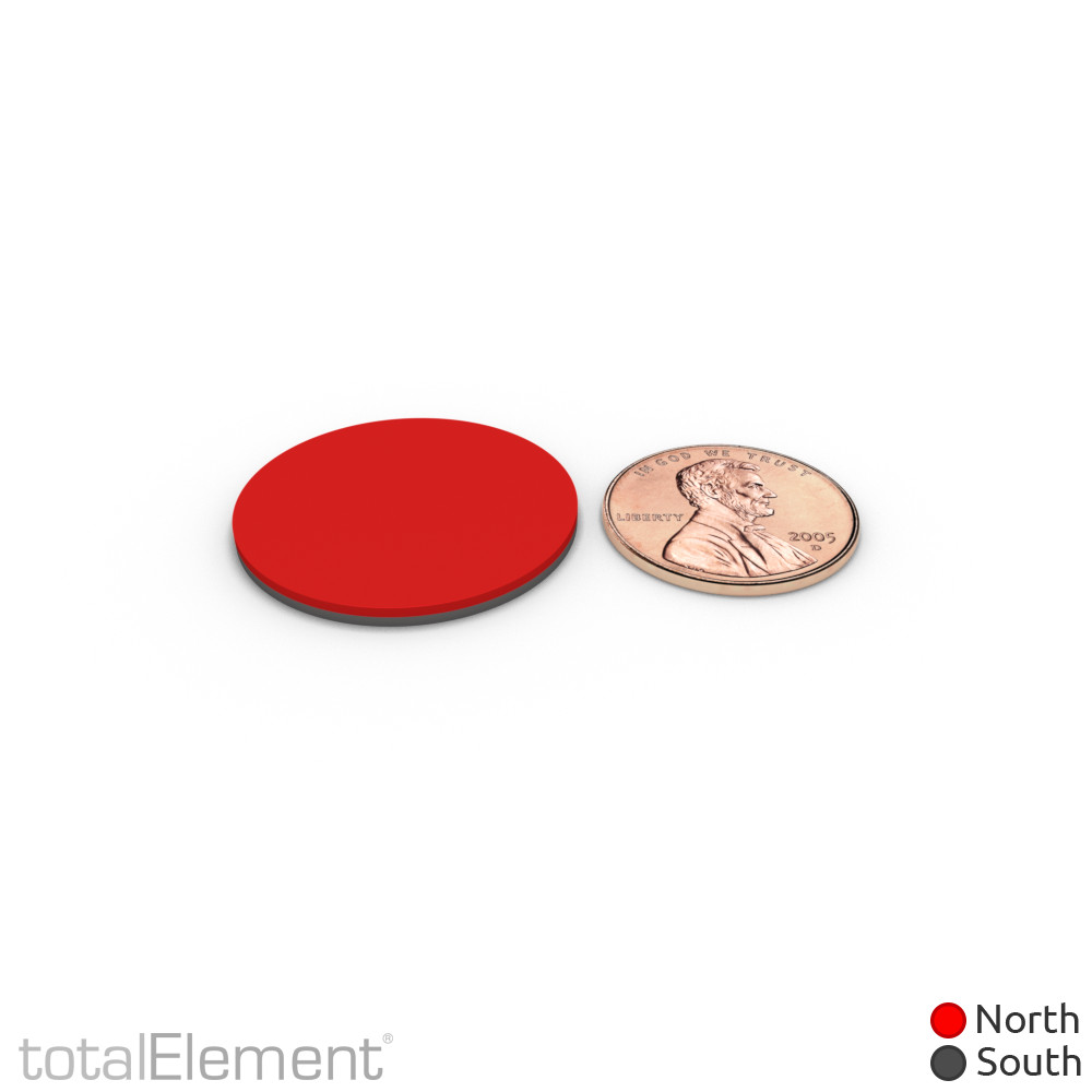1 x 1/16 Inch Neodymium Rare Earth Disc Magnets N52 with Adhesive (10 Pack)
