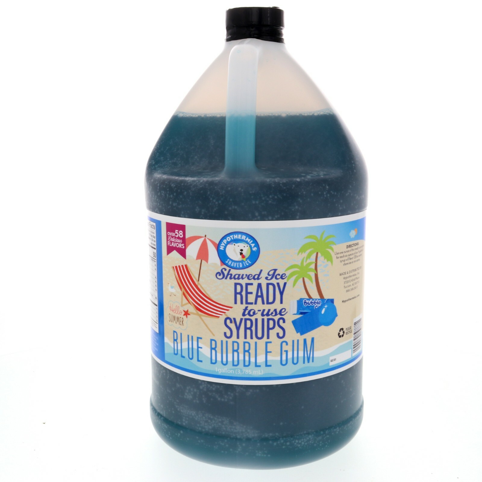 Hypothermias BLUE BUBBLE GUM Flavor Syrup ? Snow Cone machine Shaved Ice Syrup