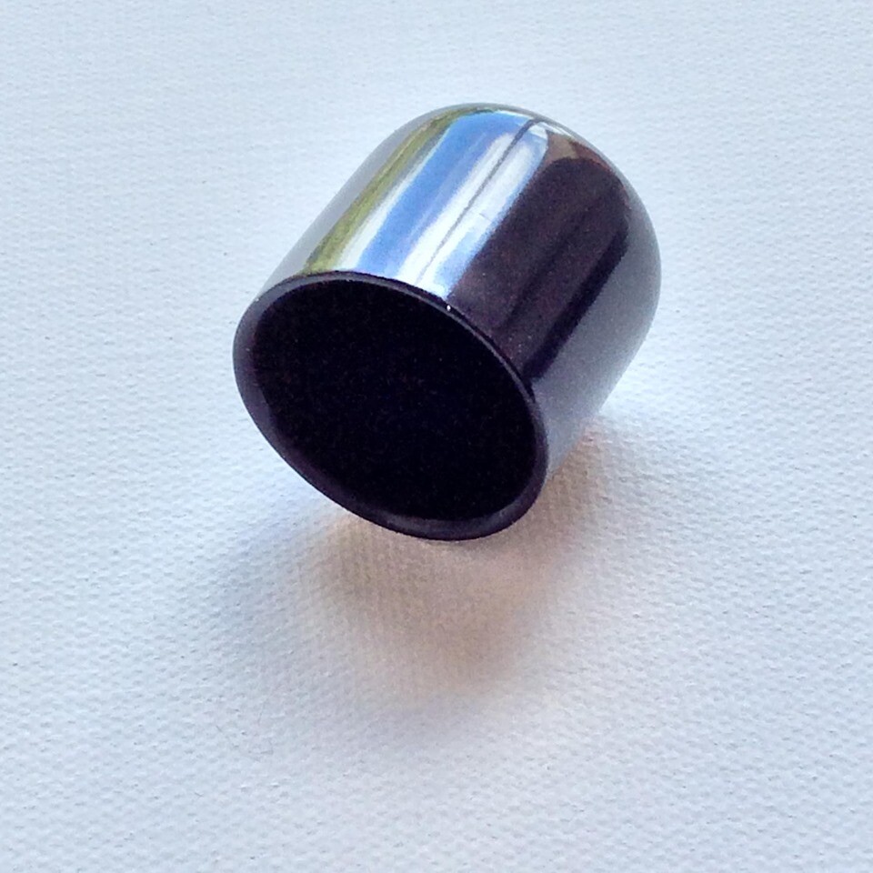 Round Dust Cap Cover ( 1-1/4″ ) Black Vinyl Tube Pipe Wood Plastic Soft Flexible