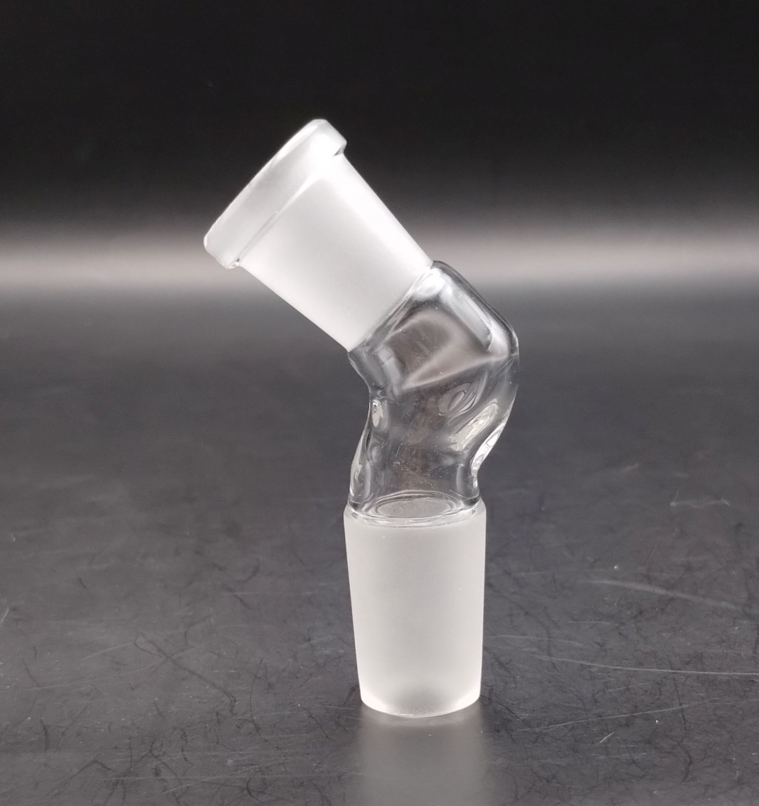 B Quality 14F-18M 45 Degree Angle Glass Ground Joint Attachment Adapter Elbow