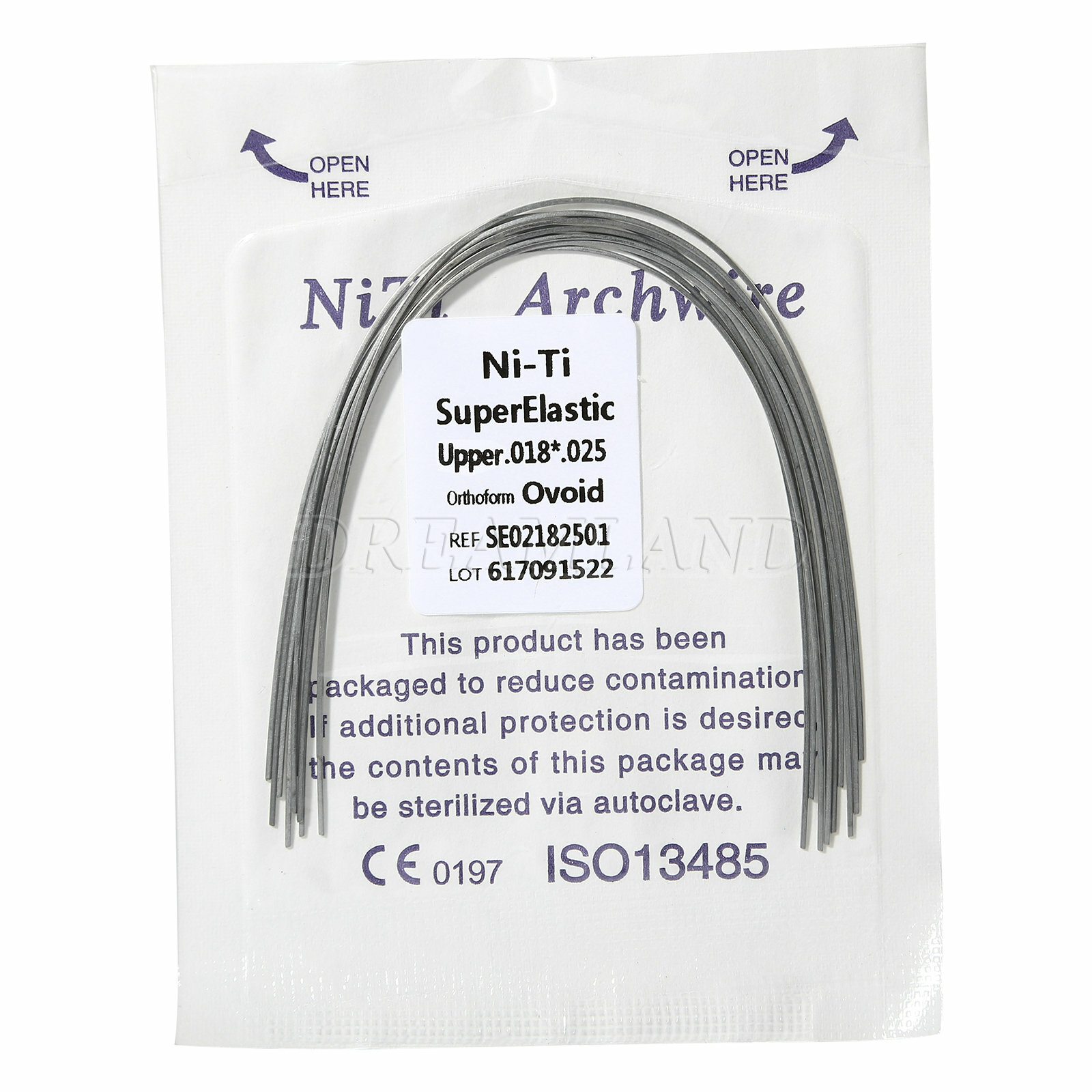 Dentales Ortodoncia Arcos de Súper Elásticos NITI Rectangular Alambres de Arco
