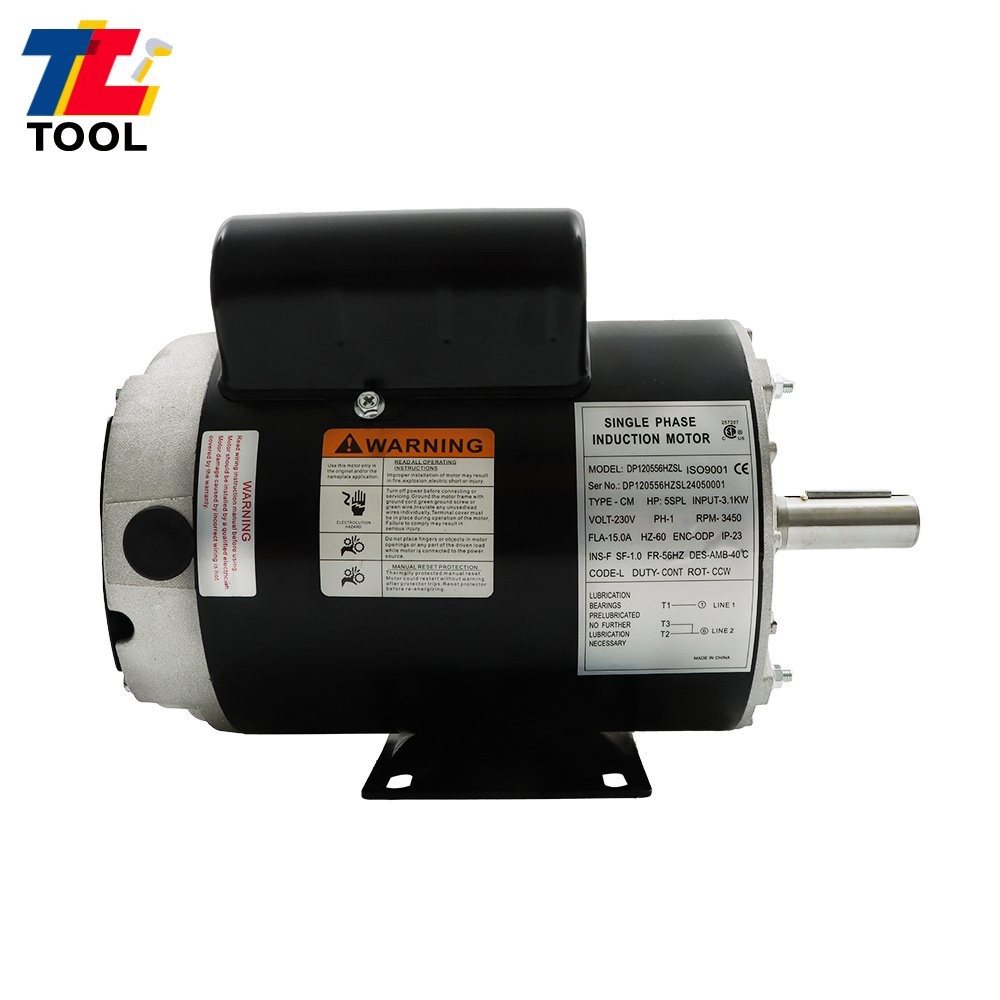 5HP 56HZ SPL Air Compressor Motor 3450 RPM Single Phase Electric Motor 230V 7/8″