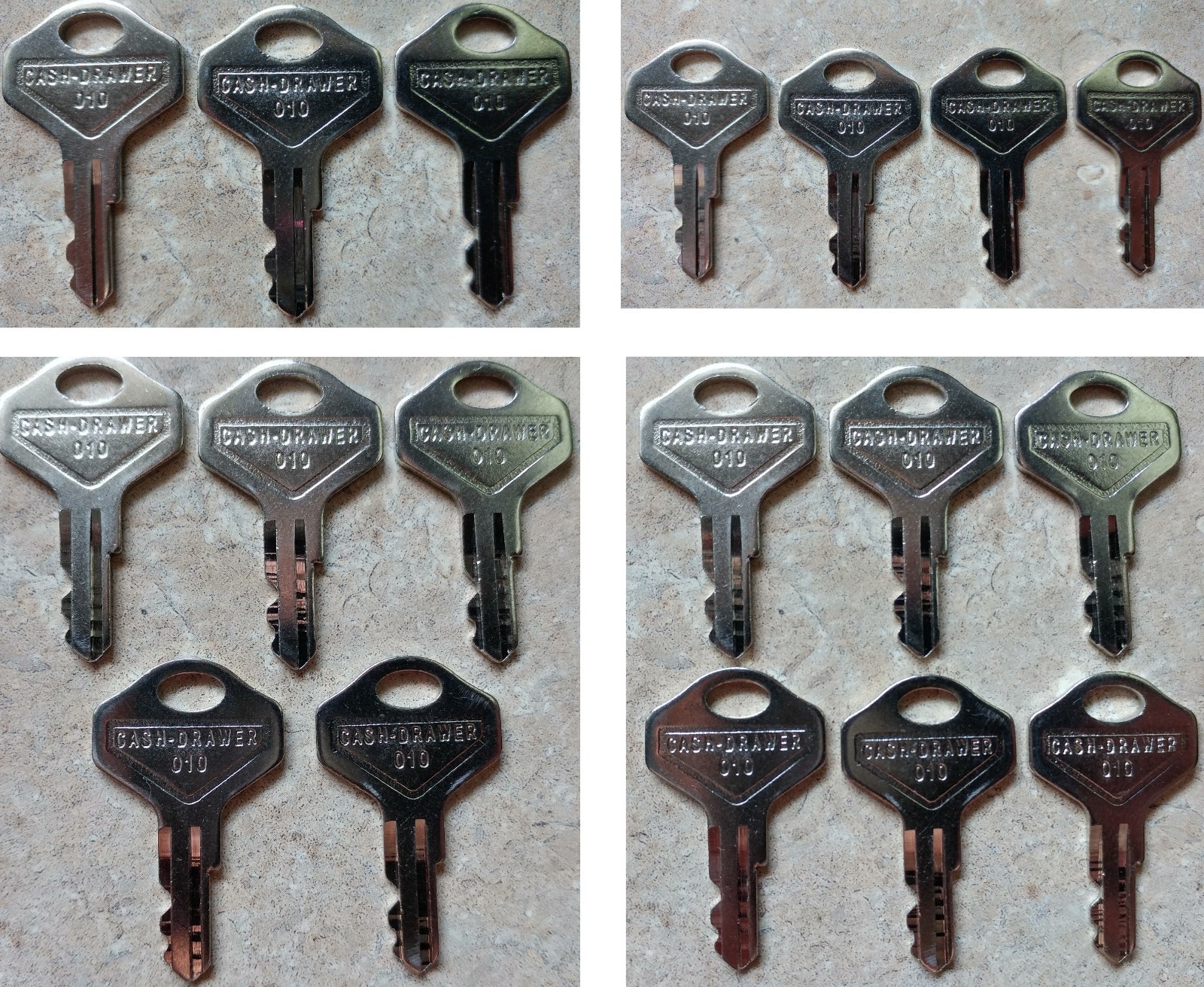 MS 010 Cash Drawer Keys Fits Star Micronics, NCR, Aloha, International 010R 010L