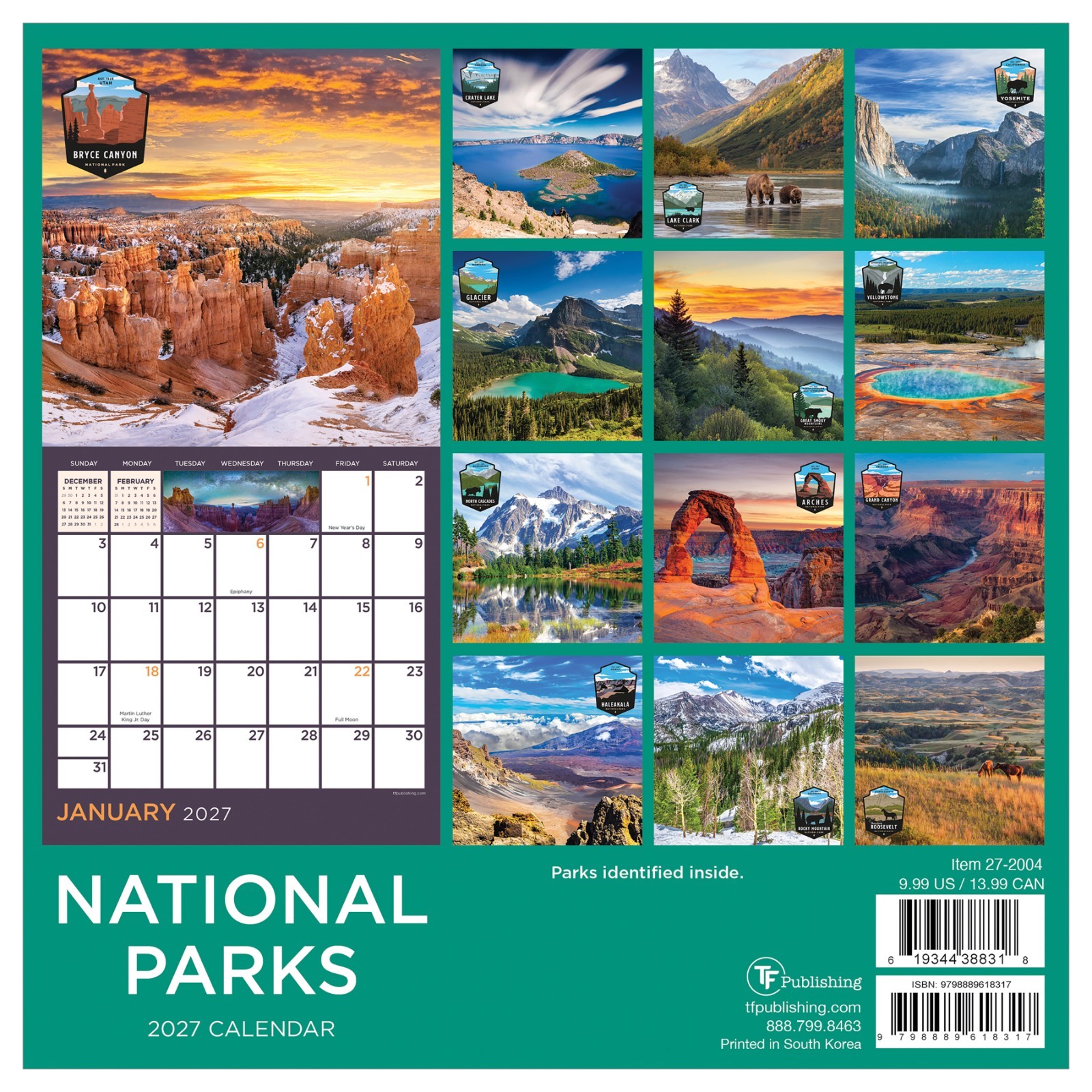 2027 National Parks Mini Calendar