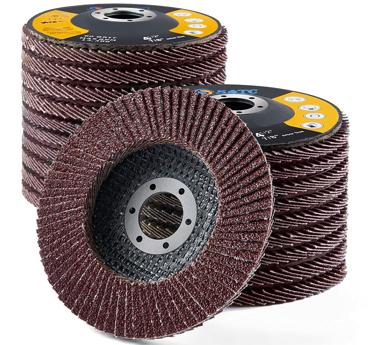 40x 4.5″ 4-1/2″ Flap Disc 40 60 80 120 Grit Angle Grinder Sanding Grinding Wheel