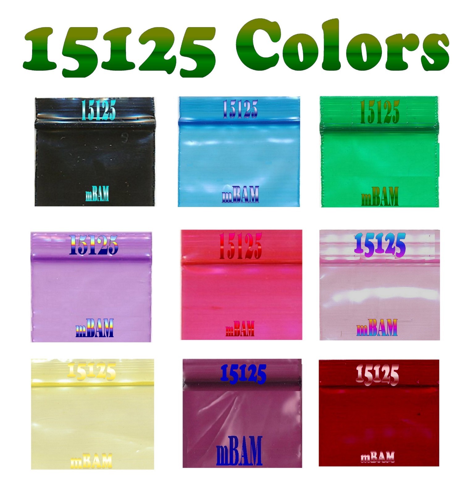 LOTS OF 125125 COLOR APPLE ZIP BAGGIES COLORS 1.25×1.25″ U PICK COLORS OR MIX