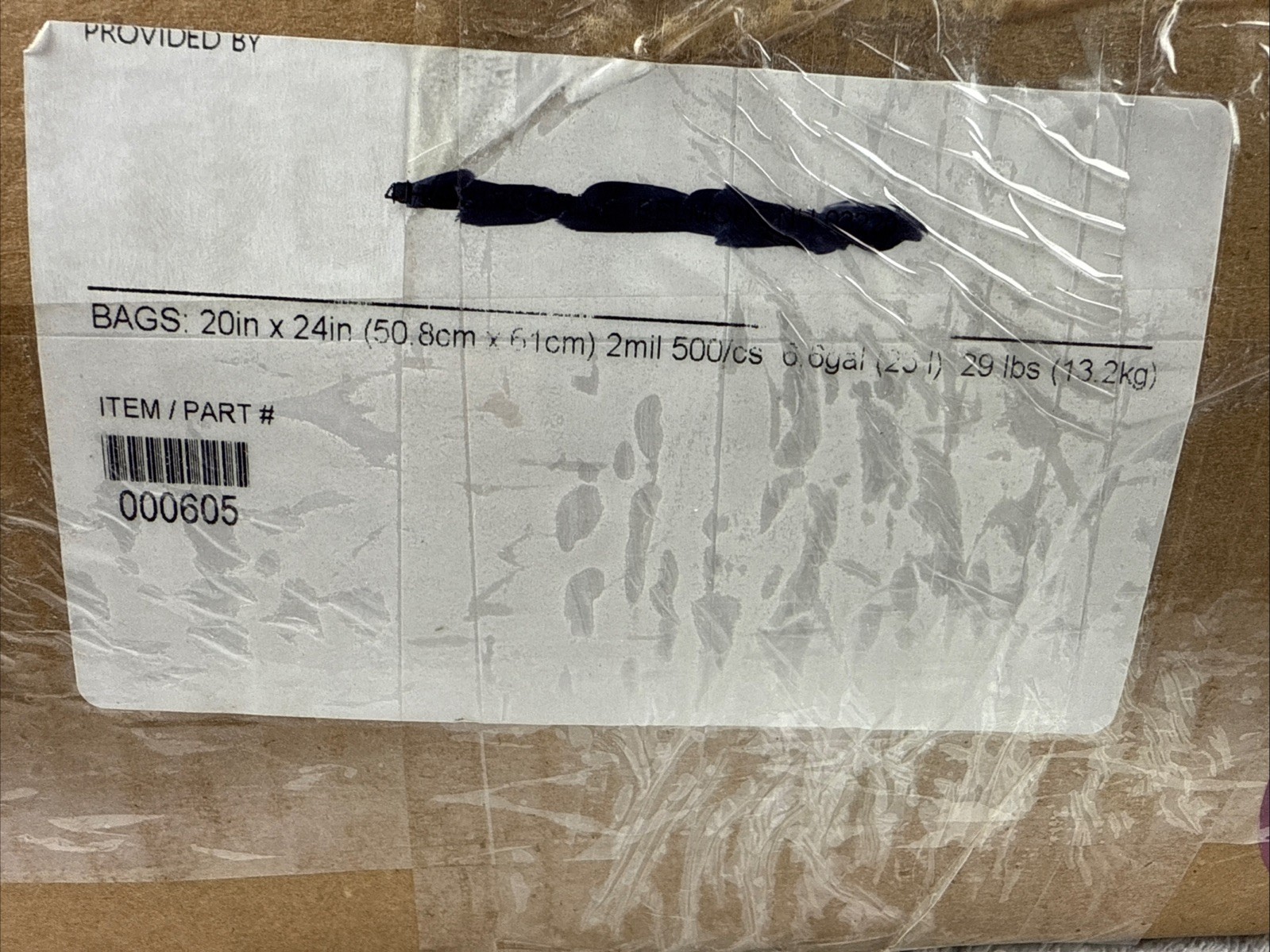 20in x 24in 2-Mil 500ct Clear Poly Bags Flat Open Top Plastic Packaging Packing