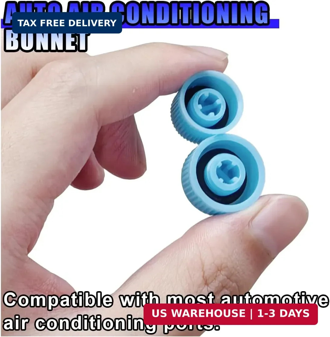 Car A/C Valve Core Cap, AC System Charging Port Seal Caps, Leakproof High & Low
