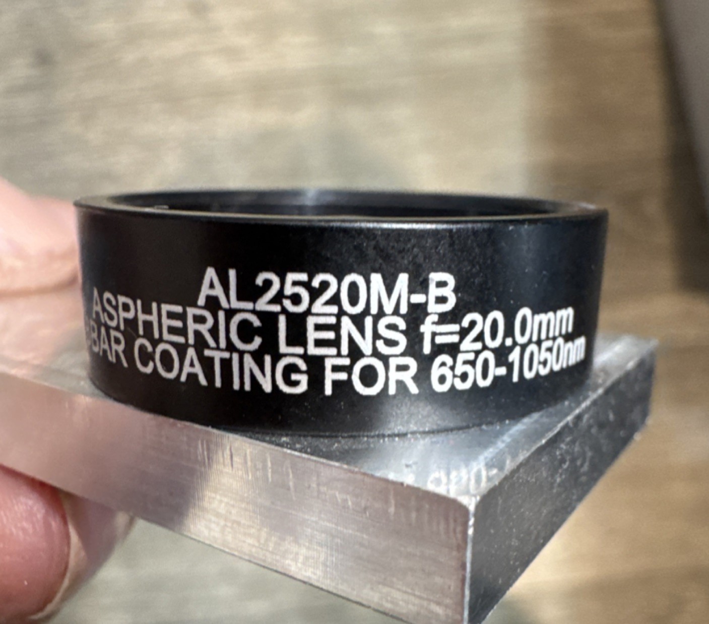Thorlabs AL2520M-B Aspheric Lens f=20.0mm BBAR Coating 650-1050nm