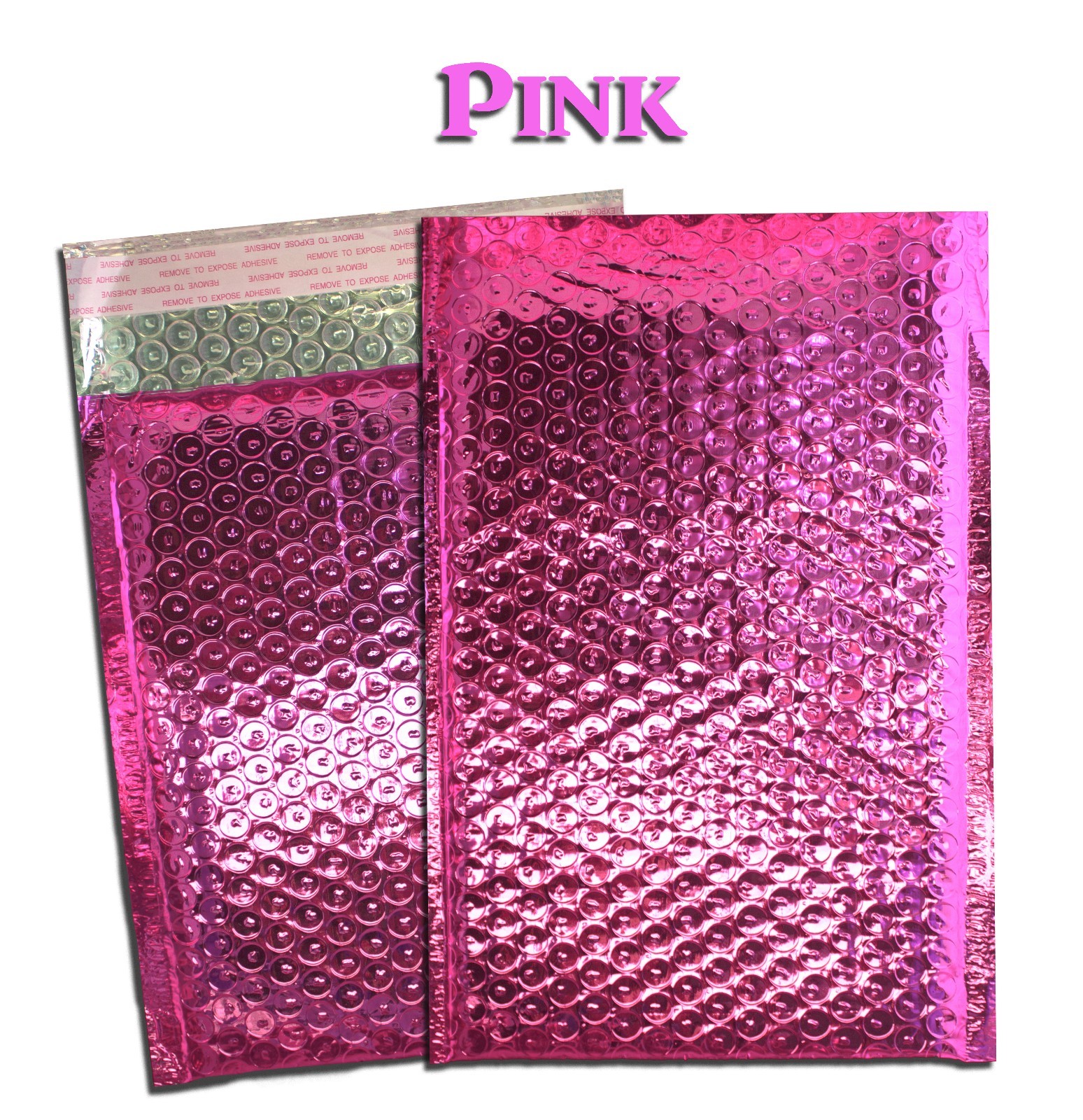 6×10 METALLIC BUBBLE MAILER, POLY BUBBLE Design Padded Shipping Bags, Pink,Teal