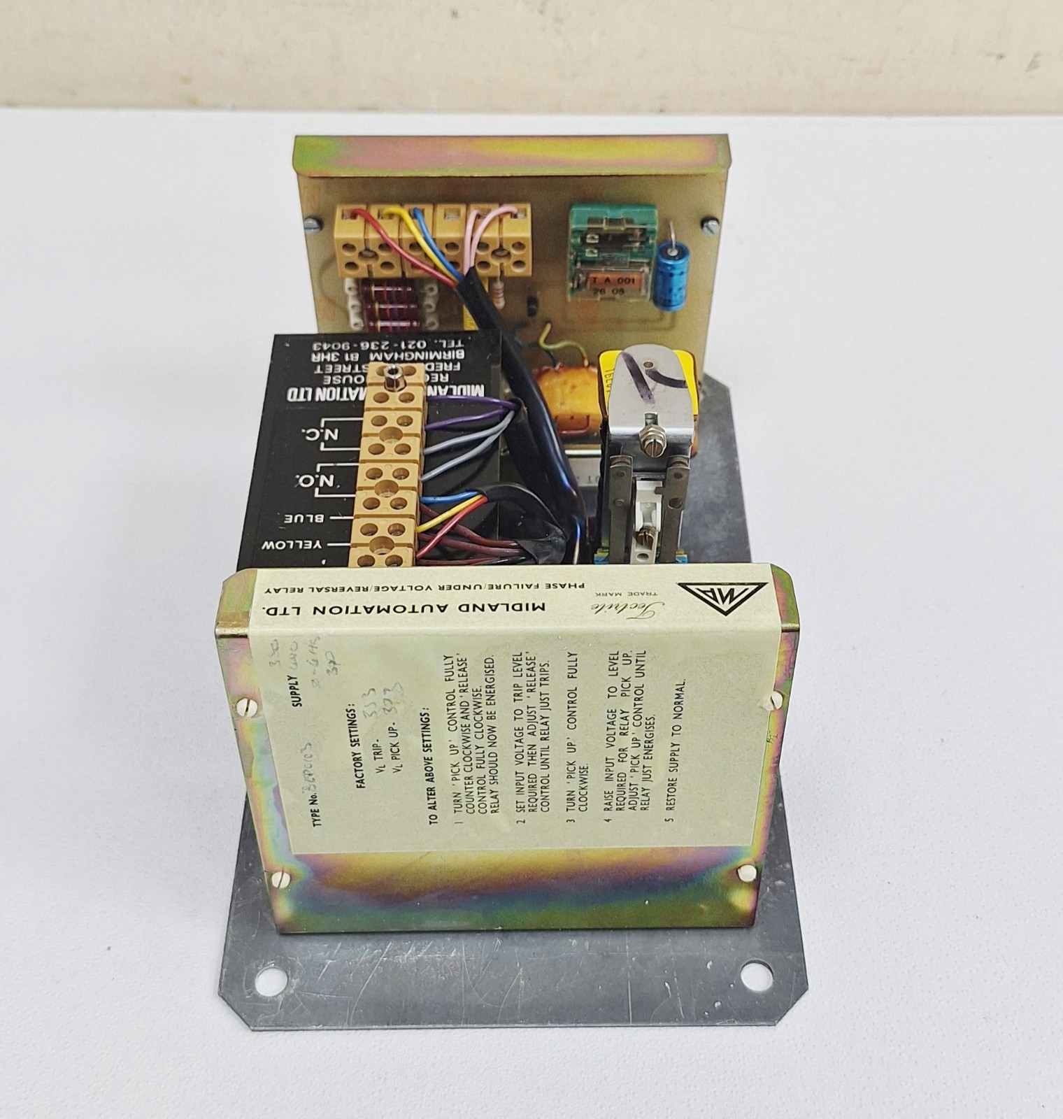 Midland Automation BEP0103 Undervoltage Reversal Relay 380-440V 50-60Hz 3P
