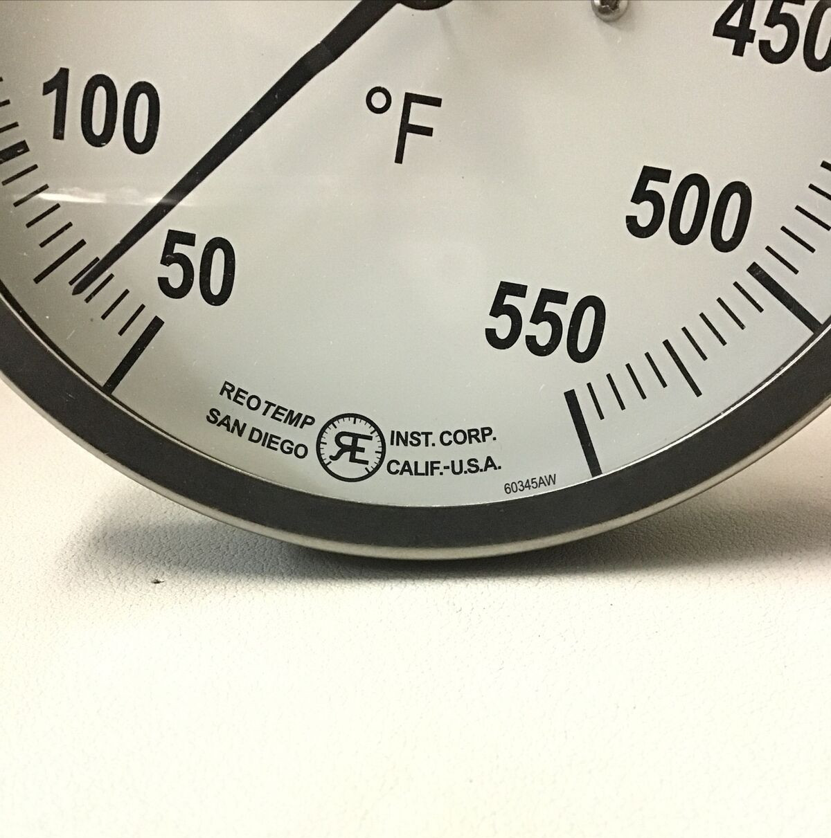 Reotemp JJ0751F69-WD Bimetal Thermometer 5in 7-1/2in 50-550f 1/2in NPT (m13)