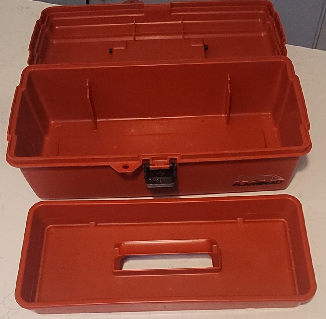 Flambeau 47202 Tool Box Plastic Red 14-1/2 In W X 7-1/2 In D X 5 In H