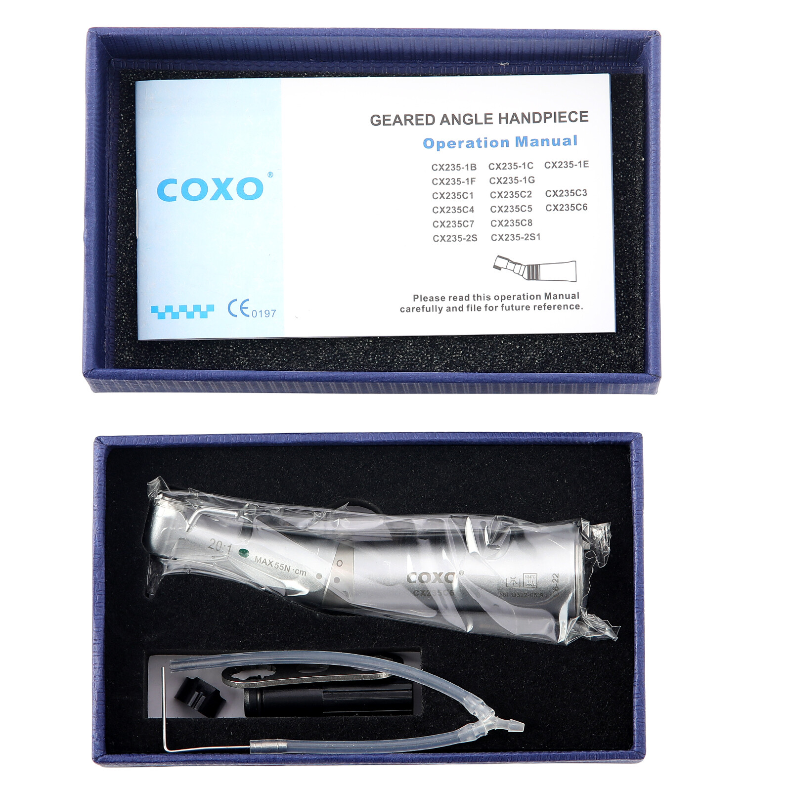COXO Dental 20:1 Implant Surgical Handpiece Contra Angle LED External Water