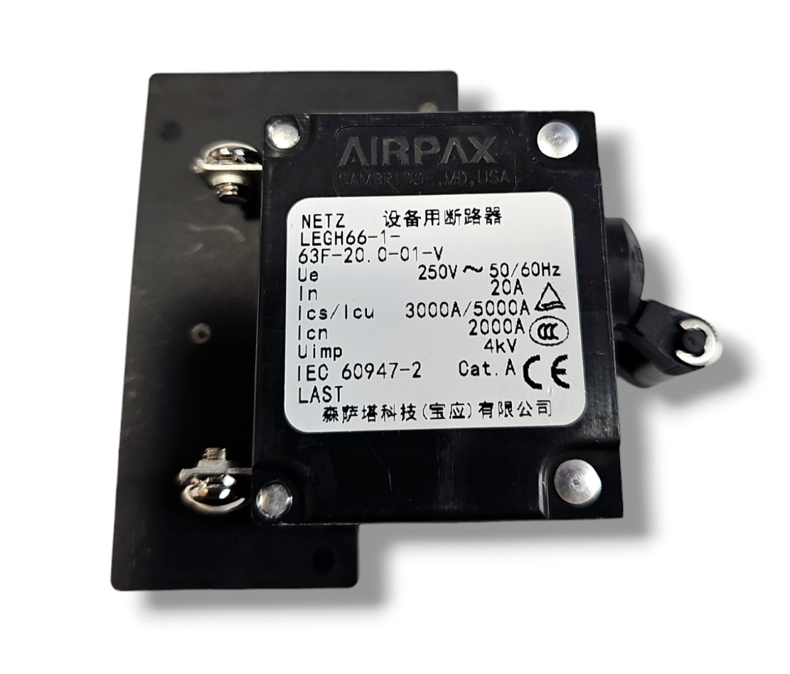 LEGH 66-1-63F-20.0-01-V Circuit Breaker Airpax 250V 50Hz 60Hz Toggle 2P 20 AMP