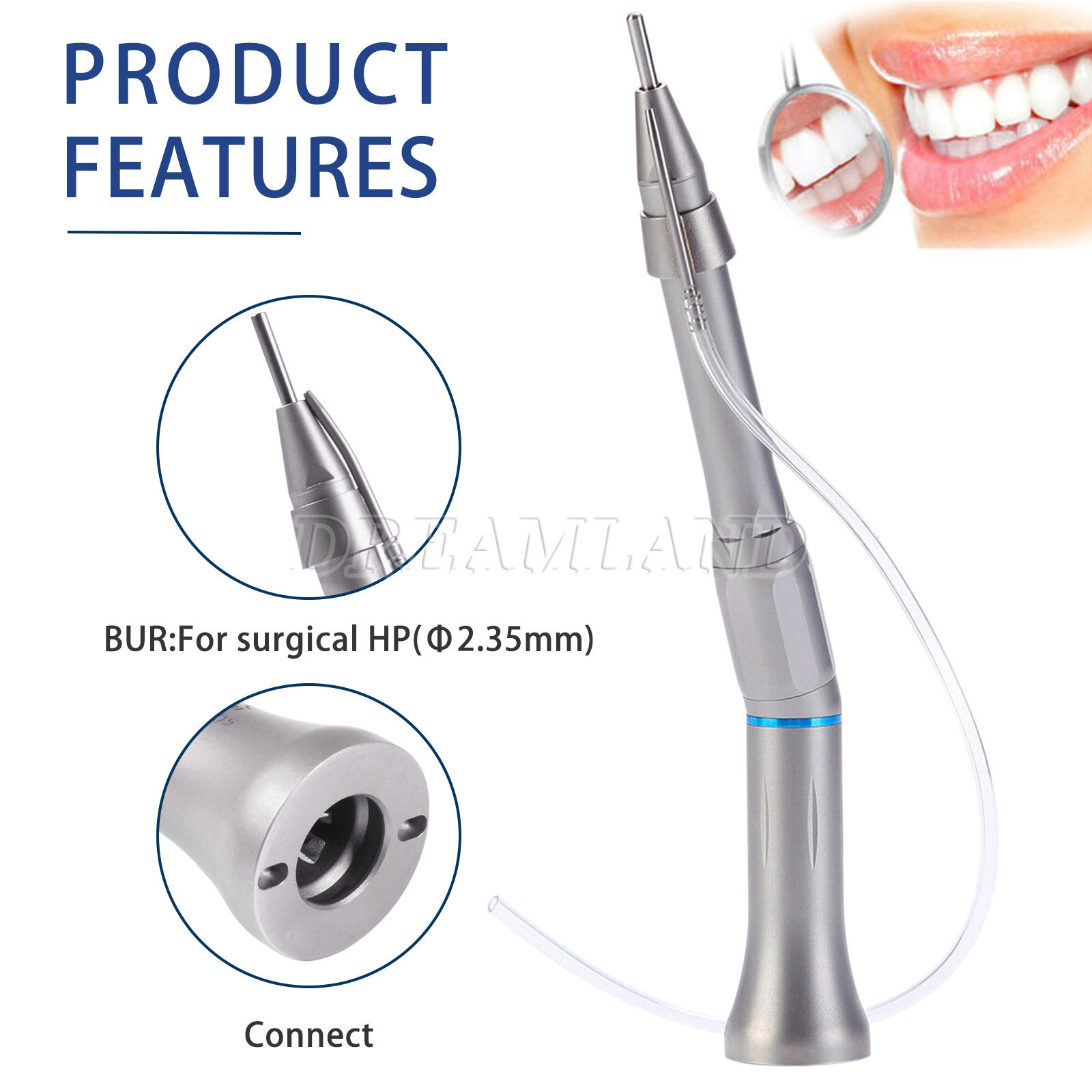 Dental 20 Degree Straight 1:1 Direct Drive Surgical Operation Contra Angle uk