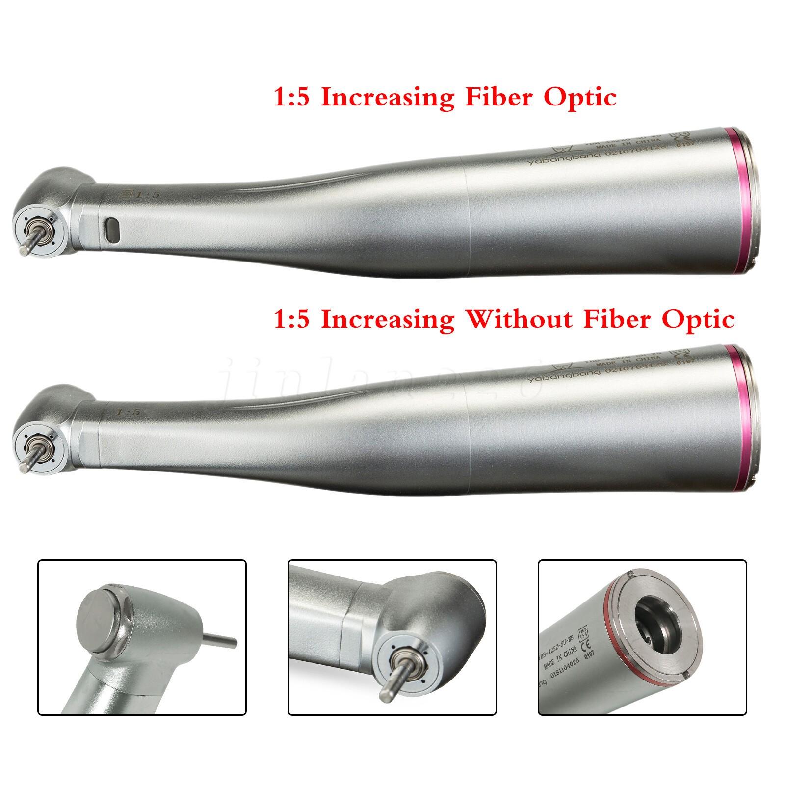 NSK Ti-MAX X95L Type Dental 1:5 (Fiber Optic) Contra Angle Handpiece LED Turbine