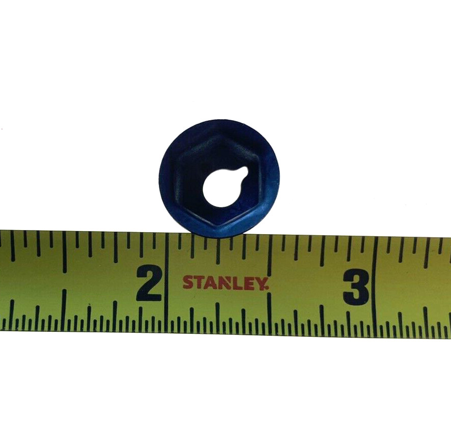 GM 1/4-20 Hex Flange Stamped Nut .59 Depth 9/16″ Wide Black Phosphate 10pcs 347