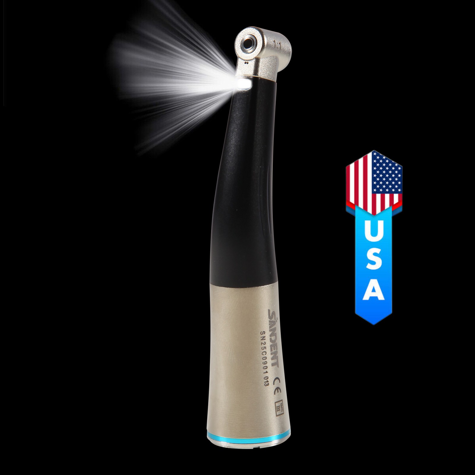 Dental 1:1 Fiber Optic LED Contra Angle Handpiece NSK STYLE YBB
